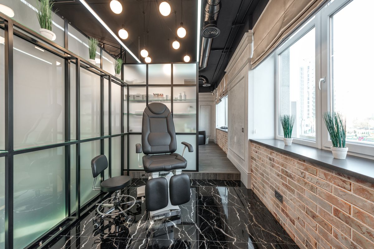 Nail salon treatment room at Saint Nails Spa
